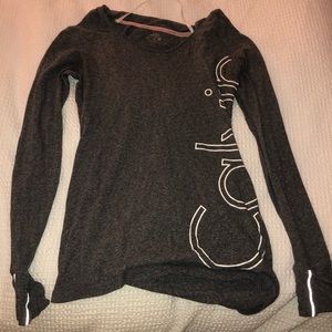 Grey Calvin Klein long sleeve t-shirt with hood